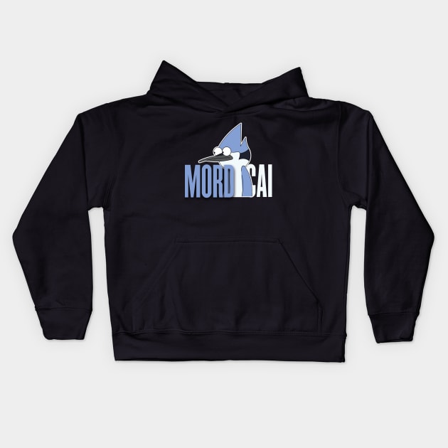 Mordecai's Whimsical Portrait Kids Hoodie by StickersMan